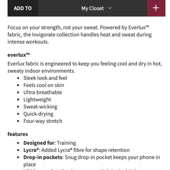 Lululemon Invigorate High-Rise Crop 23" Cassis Size 8 - Picture 8 of 8